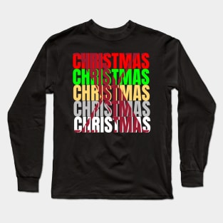 X colourful Christmas Long Sleeve T-Shirt